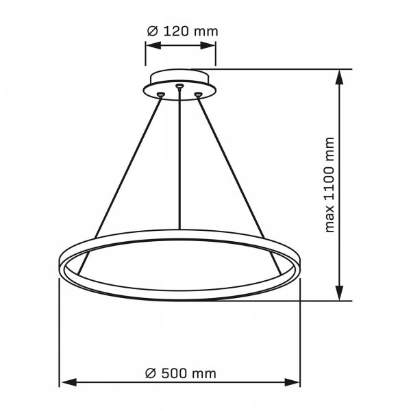 Lampa wisząca LED LEA 1 czarna 329158 Sanico Goldlux