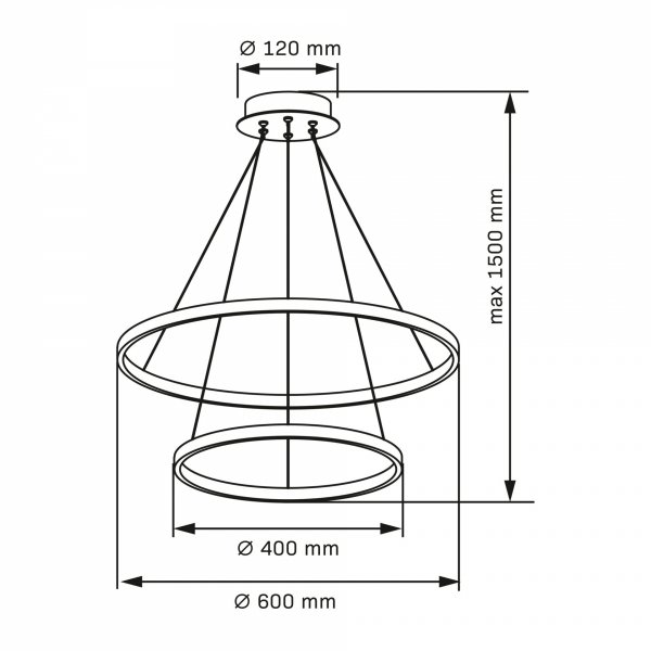 Lampa wisząca LED LEA 2 nikiel 330017 Sanico Goldlux