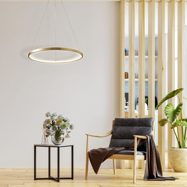 Lampa wisząca LED LEA 1 złota 329165 Sanico Goldlux