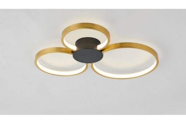 RABATY - Condida - plafon LED czarny mat/złoty 641103-30 (od 10% rabatu w koszyku)