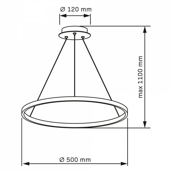 Lampa wisząca LED LEA 1 nikiel 330000 Sanico Goldlux