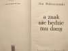 A ZNAK NIE BĘDZIE MU DANY - Jan Dobraczyński 1964