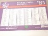 KRAJOWA LOTERIA PIENIĘŻNA. KALENDARZYK '91