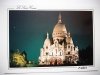 PARIS, LA NUIT. LA SACRE-COEUR DE MONTMARTRE ILLUMINE