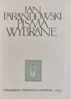 PISMA WYBRANE - Jan Parandowski