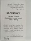 SPOMIENKA NA 760 VYROCIE