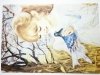 DZIEWCZYNKA Z GOŁĄBKIEM  MAL. D. MUSZYŃSKA-ZAMORSKA