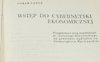 WSTĘP DO CYBERNETYKI EKONOMICZNEJ Oskar Lange 1965