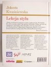 LEKCJA STYLU - Jolanta Kwaśniewska 2009