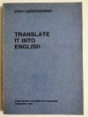 TRANSLATE IN INTO ENGLISH - Jerzy Godziszewski 1986