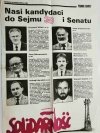 PLAKAT. WYBORY 27 PAŹDZIERNIKA 1991 TYGODNIK GDAŃSKI. NASI KANDYDACI DO SEJMU I SENATU 30 LISTA 