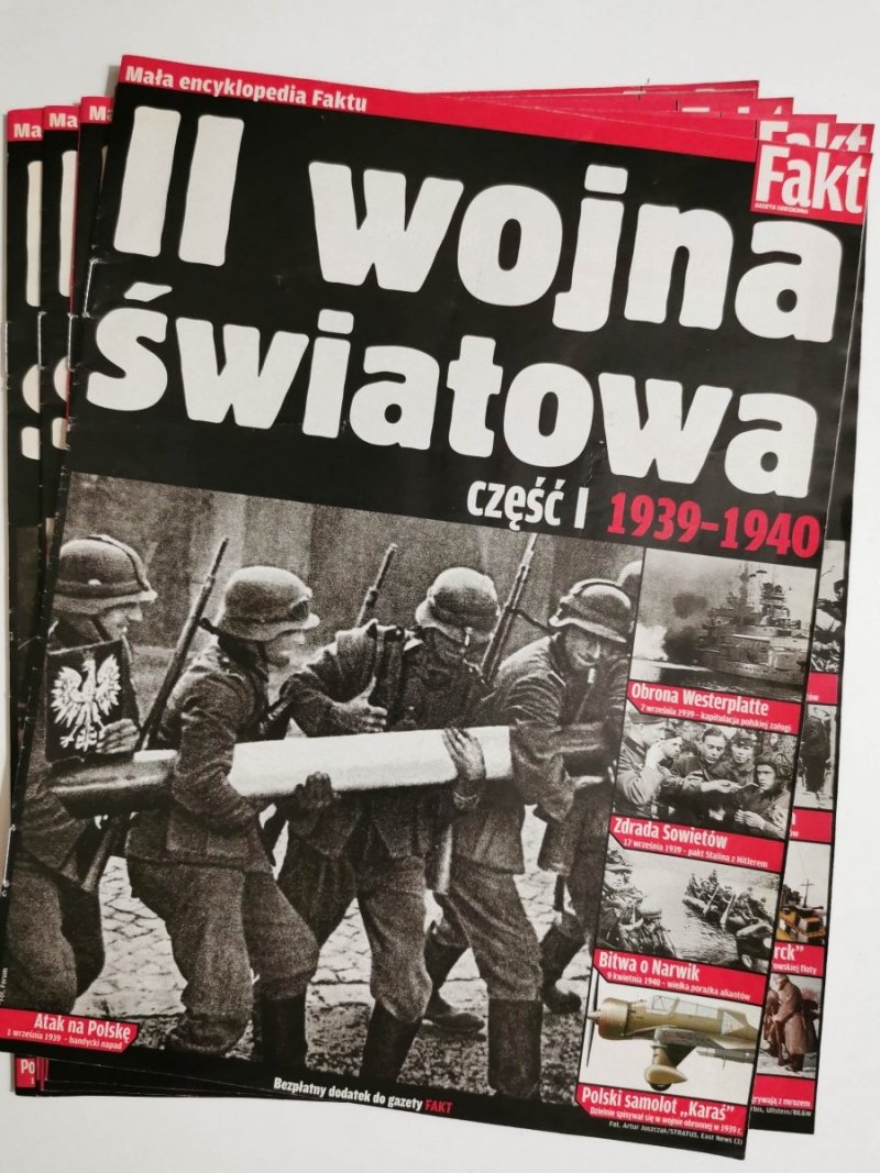 MAŁA ENCYKLOPEDIA FAKTU. II WOJNA ŚWIATOWA KOMPLET 6 CZĘŚCI 