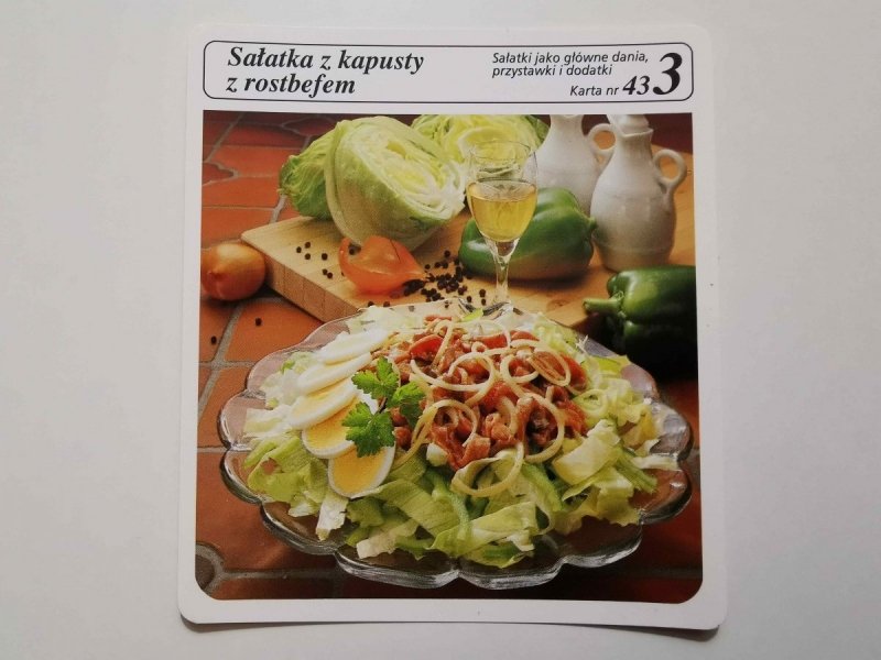 KARTA KULINARNA NR. 43 SAŁATKA Z KAPUSTY Z ROSTBEFEM