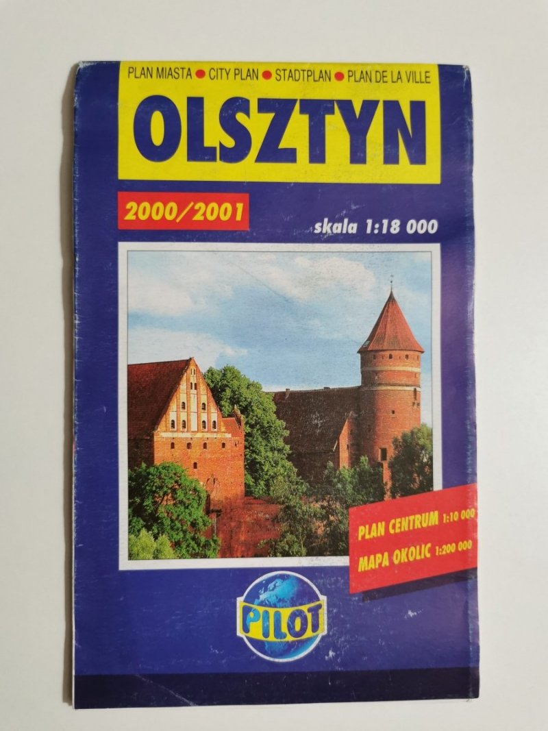 OLSZTYN. PLAN MIASTA 2000/2001 SKALA 1: 18 000 
