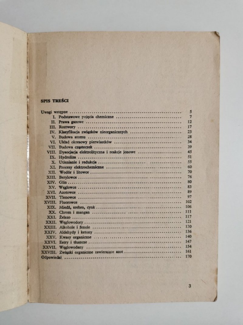 ZBIÓR ZADAŃ TESTOWYCH Z CHEMII DLA KANDYDATÓW NA WYŻSZE UCZELNIE 1984
