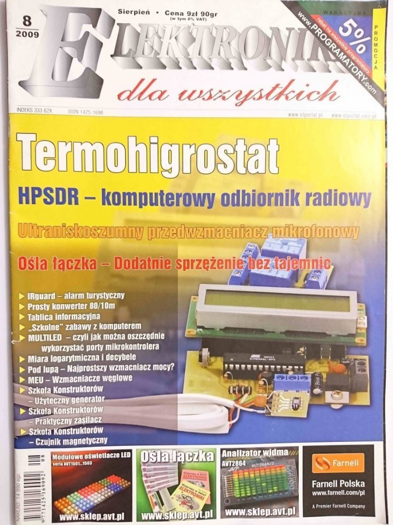 ELEKTRONIKA DLA WSZYSTKICH NR 8 2009