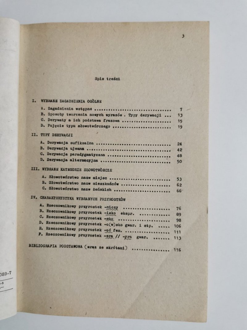 WYBRANE ZAGADNIENIA POLSKIEGO SŁOWOTWÓRSTWA - Bogusław Kreja 1985