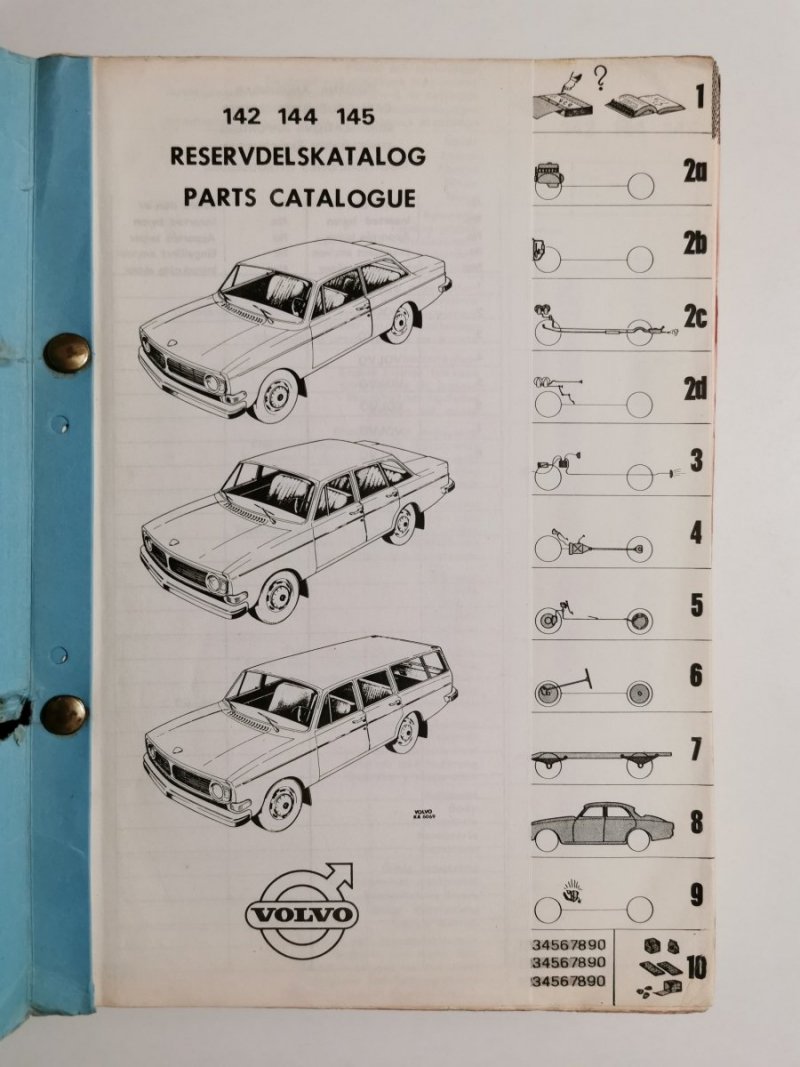 VOLVO RESERVDELSKATALOG PARTS CATALOGUE 