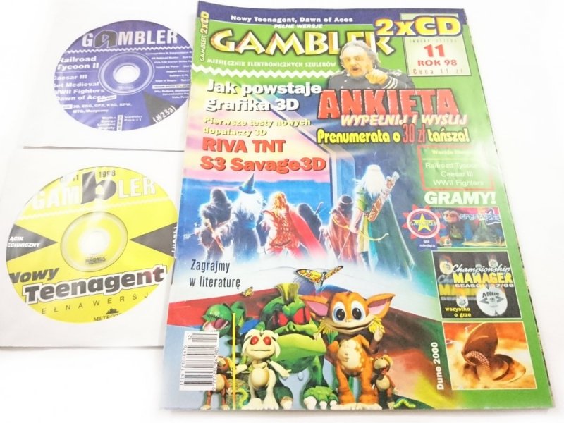 GAMBLER NR 11 ROK 98 DWIE PŁYTY CD