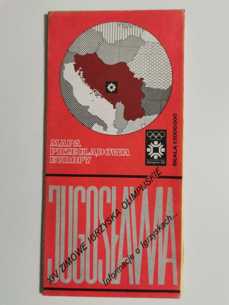MAPA PRZEGLĄDOWA EUROPY. JUGOSŁAWIA 1: 1 000 000 1983