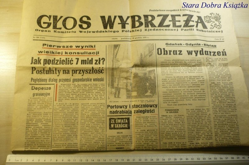 GŁOS WYBRZEŻA NR 306 GDAŃSK 28 GRUDNIA 1970
