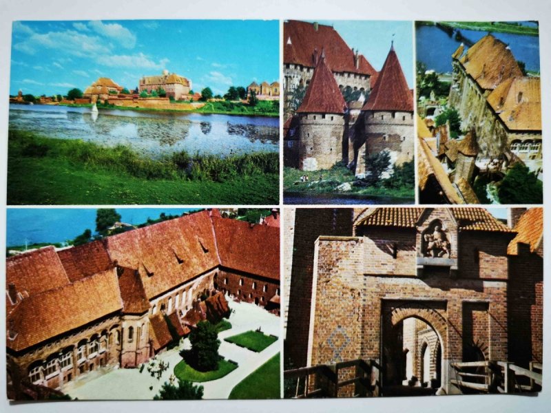 MALBORK. ZESPÓŁ ZAMKU POKRZYŻACKIEGO KOLAŻ 5 ZDJĘĆ