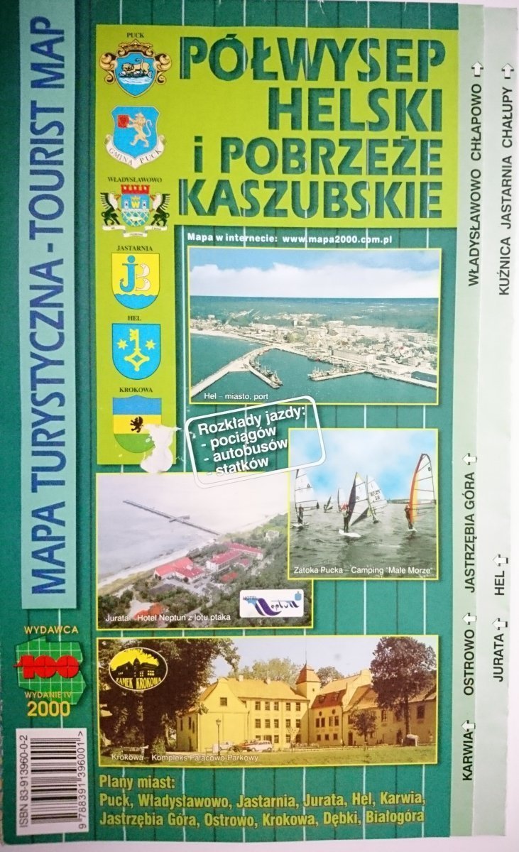 PÓŁWYSEP HELSKI I POBRZEŻE KASZUBSKIE. MAPA TURYSTYCZNA