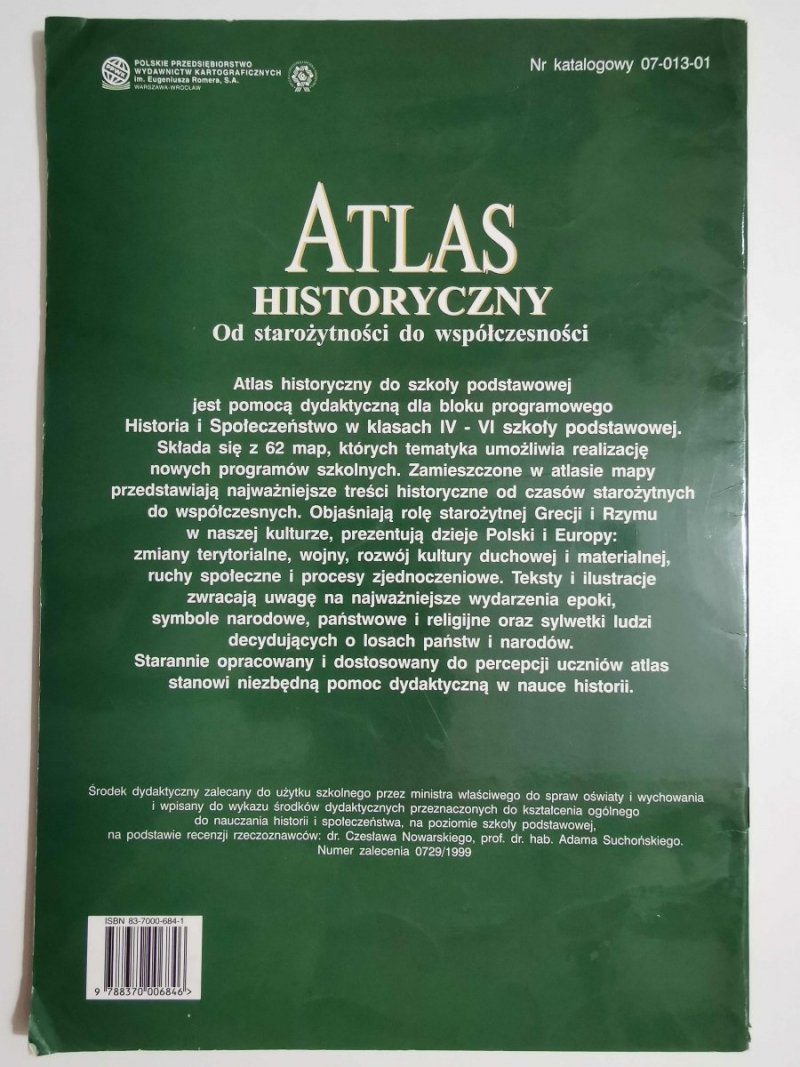 ATLAS HISTORYCZNY. OD STAROŻYTNOŚCI DO WSPÓŁCZESNOŚCI 