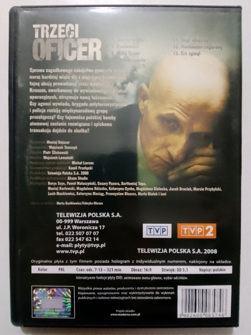 DVD. SERIAL MACIEJA DEJCZERA. TRZECI OFICER