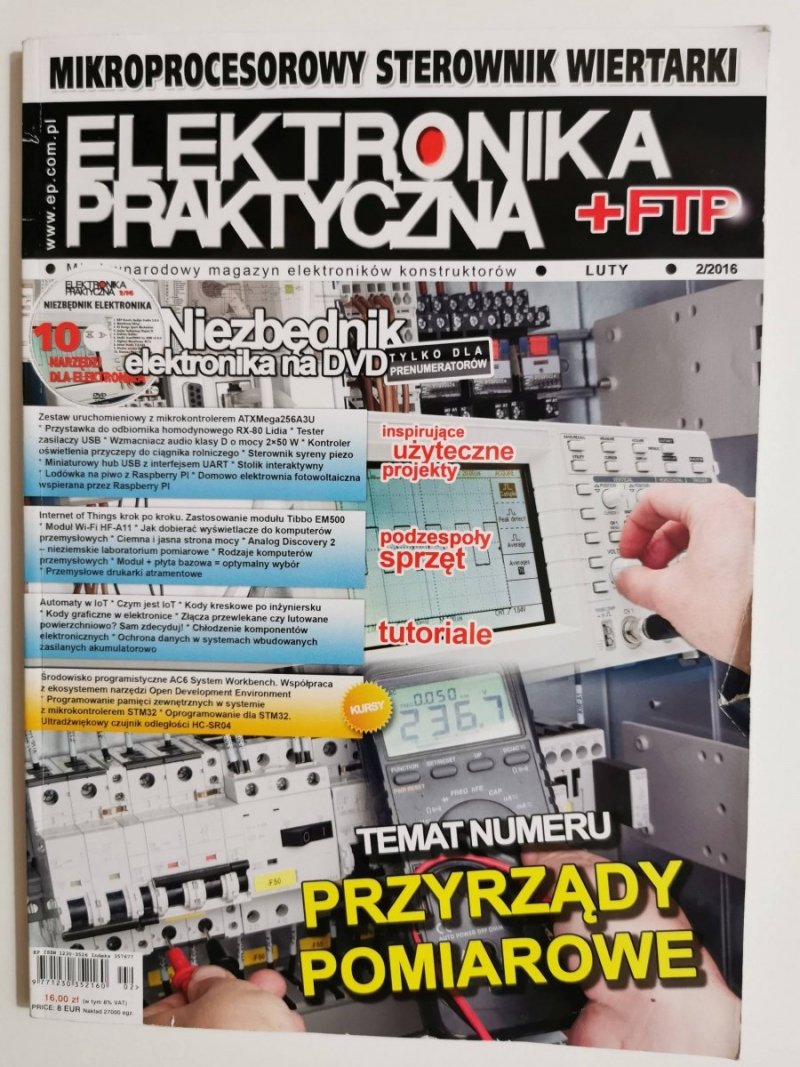 ELEKTRONIKA PRAKTYCZNA LUTY NR 2/2016 BEZ PŁYTY CD