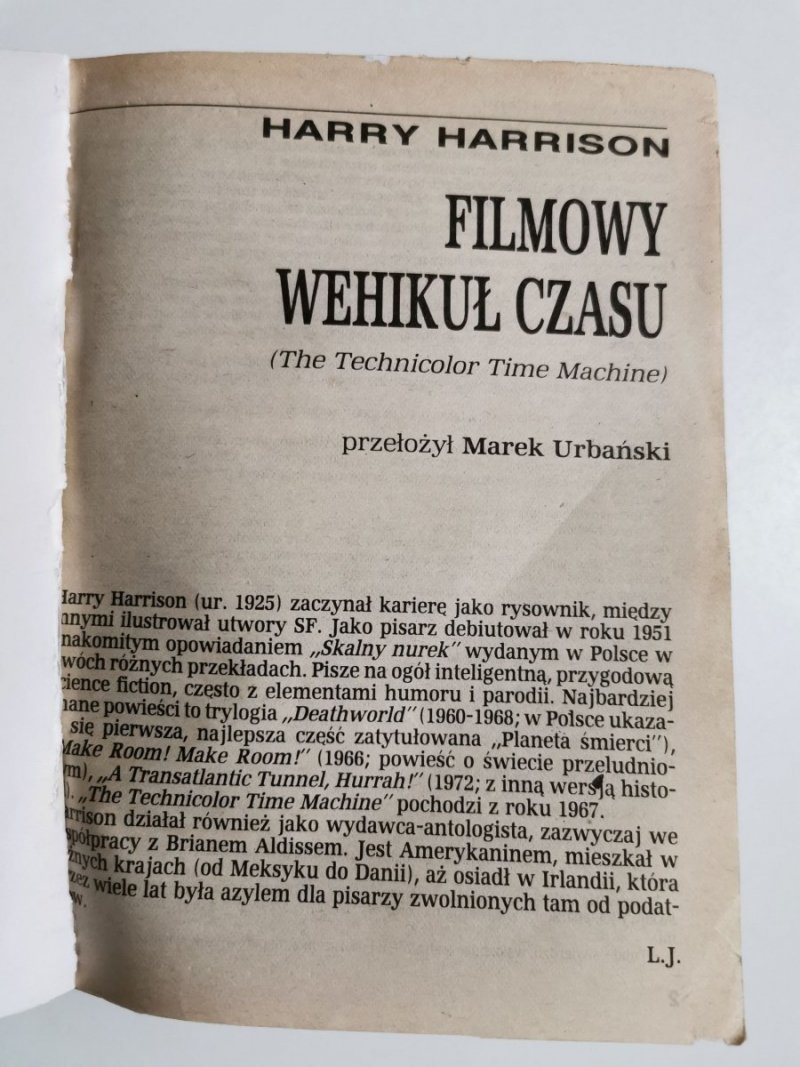 FILMOWY WEHIKUŁ CZASU - Harry Harrison 