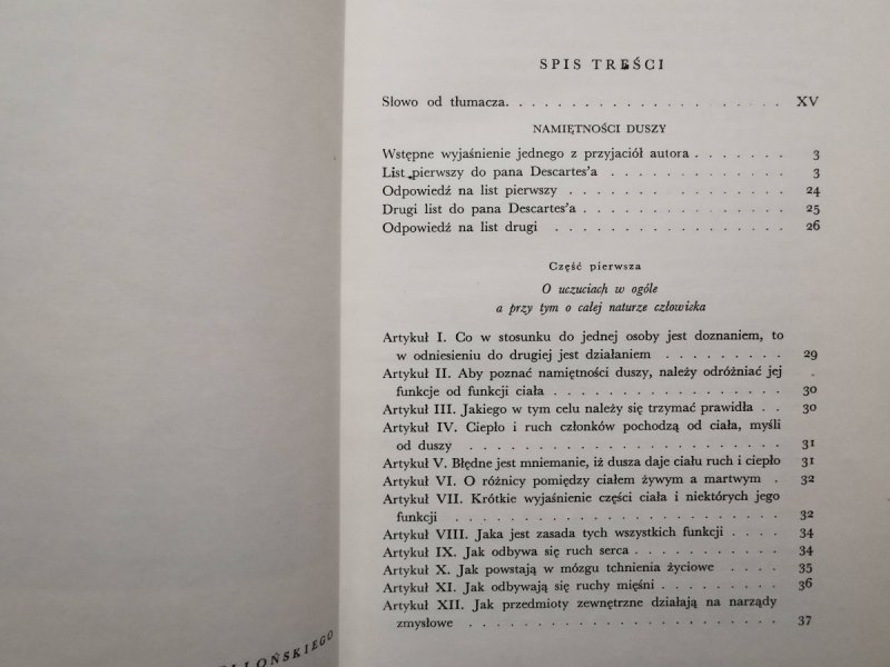 Namiętności duszy - Rene Descartes