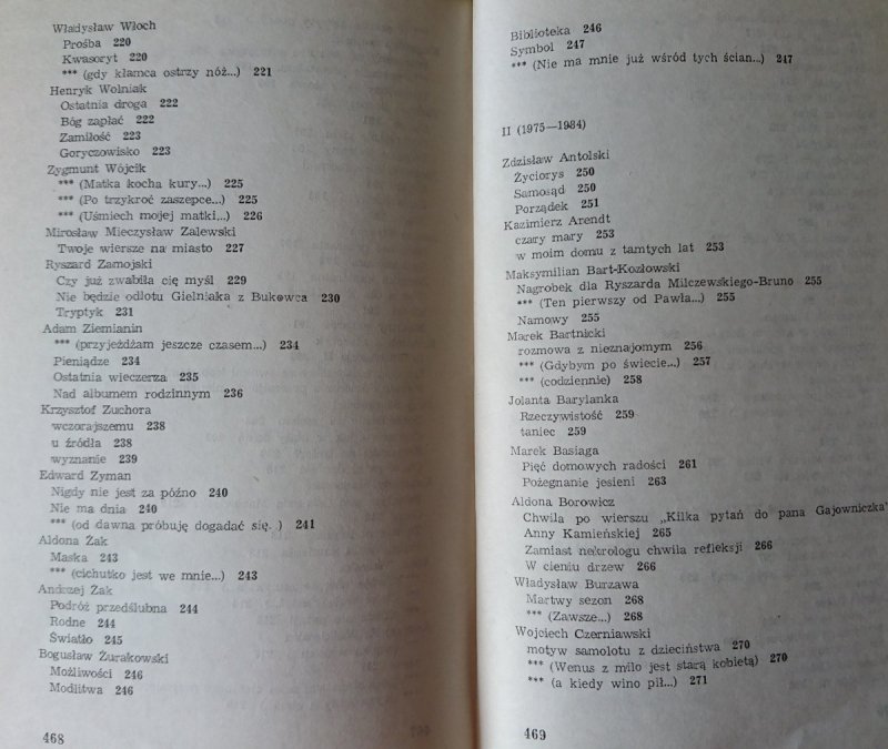 RYSOPIS ANTOLOGIA POEZJI - Marciniak 1987