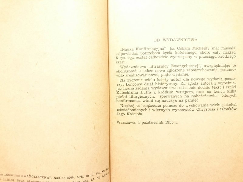 NAUKA KONFIRMACYJNA DO UŻYTKU W KOŚCIELE I DOMU 1956