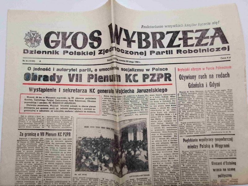 GŁOS WYBRZEŻA NR 40 (10180) CZWARTEK 25 LUTEGO 1982 r.