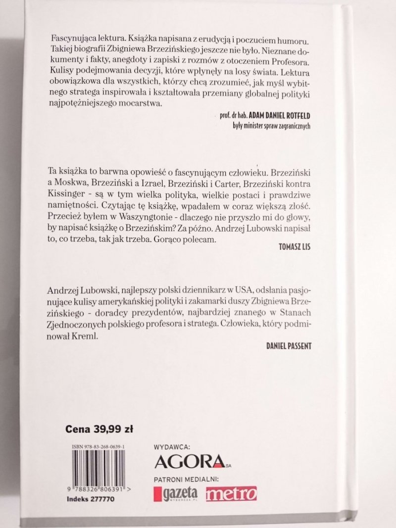 ZBIG. CZŁOWIEK, KTÓRY PODMINOWAŁ KREML - Andrzej Lubowski 2011