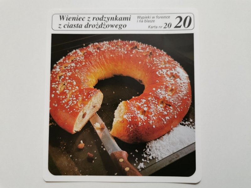 KARTA KULINARNA NR. 20 WIENIEC Z RODZYNKAMI Z CIASTA DROŻDŻOWEGO