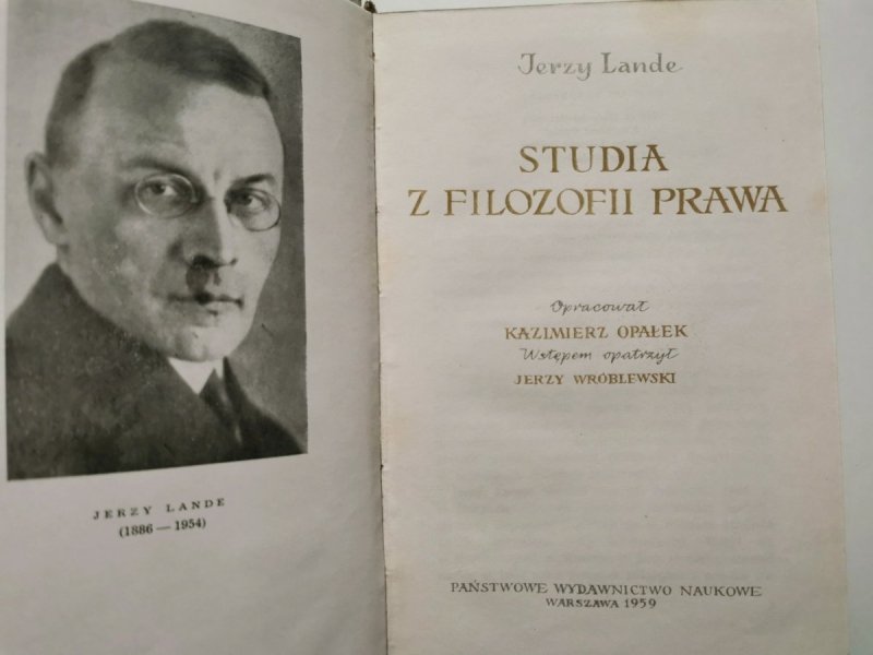 STUDIA Z FILOZOFII PRAWA - Jerzy Lande