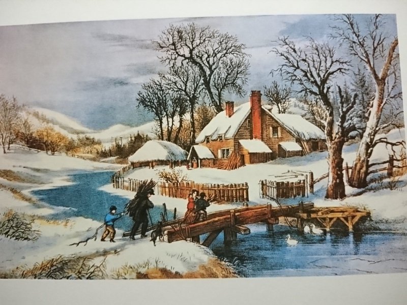 CURRIER AND IVES. THE INGLESIDE WINTER