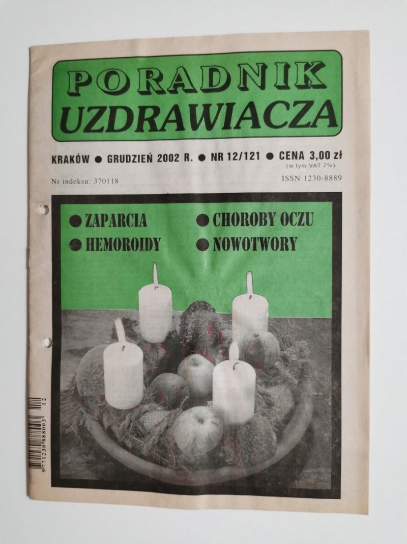 PORADNIK UZDRAWIACZA NR 12/121 GRUDZIEŃ 2002 r.