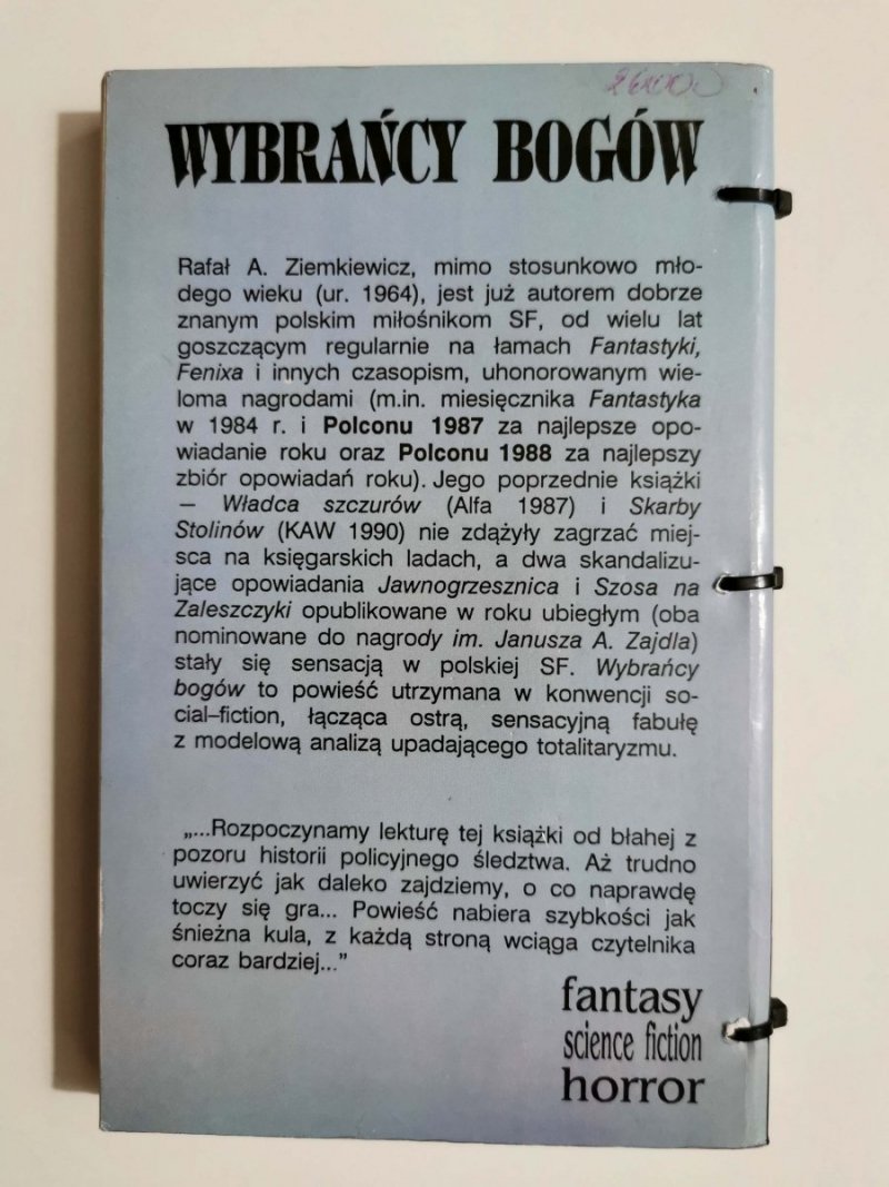 WYBRAŃCY BOGÓW - Rafał A. Ziemkiewicz 1991