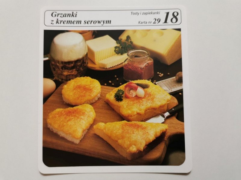KARTA KULINARNA NR. 29 GRZANKI Z KREMEM SEROWYM