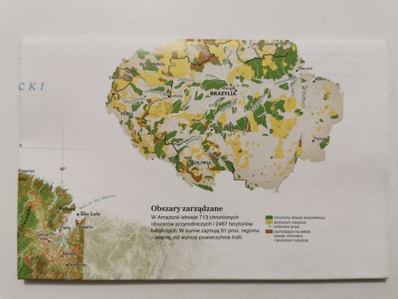 NATIONAL GEOGRAPHIC MAPA PAŹDZIERNIK 2017 AMAZONIA 