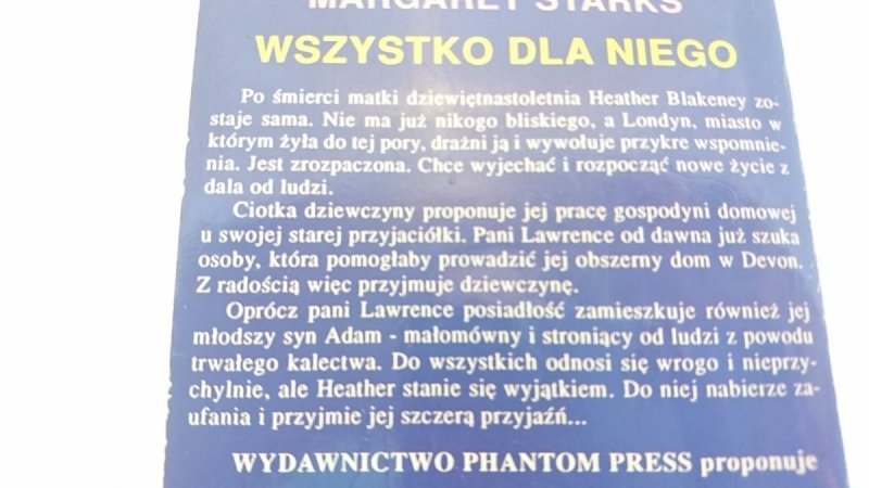 WSZYSTKO DLA NIEGO - Margaret Starks 1992