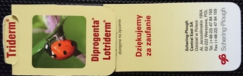 TRIDERM. DIPROGENTA LOTRIDERM. MINI ZAKŁADKA Z MAGNESEM