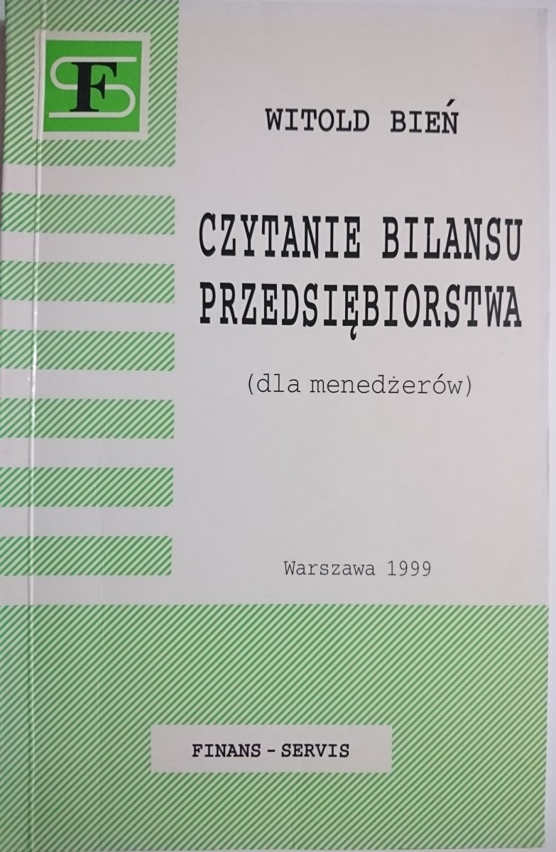 CZYTANIE BILANSU PRZEDSIĘBIORSTWA DLA MENEDŻERÓW