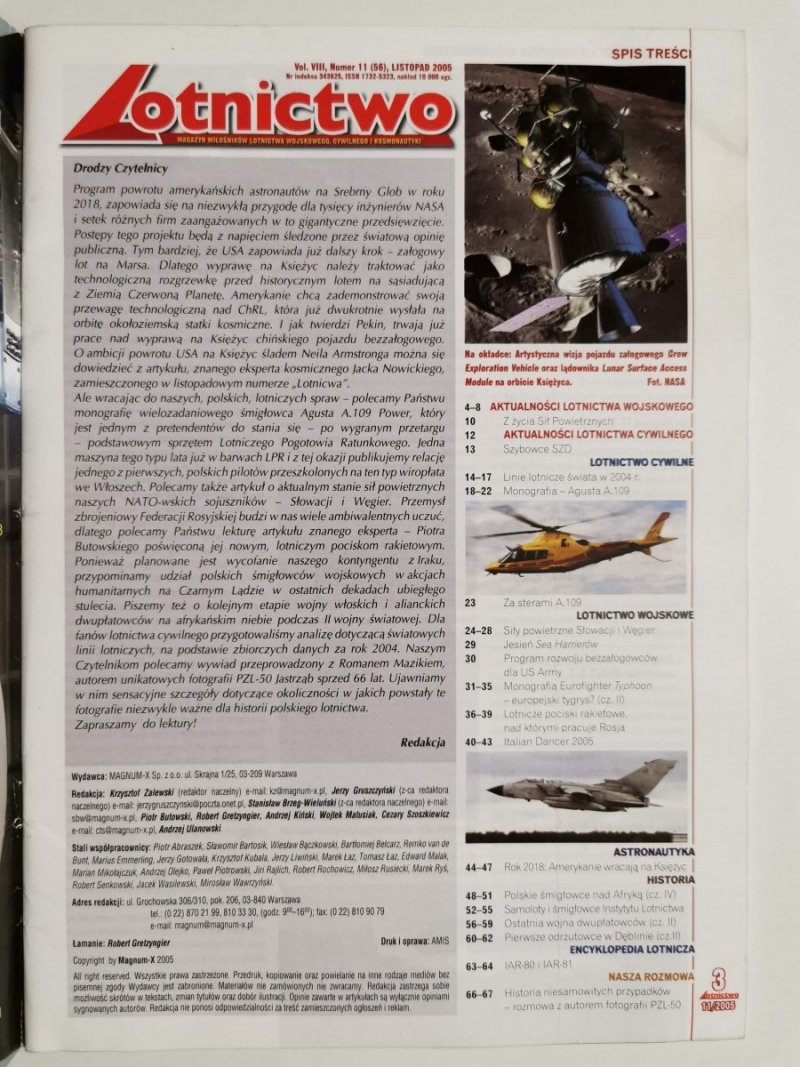 LOTNICTWO NR 11/05 LISTOPAD