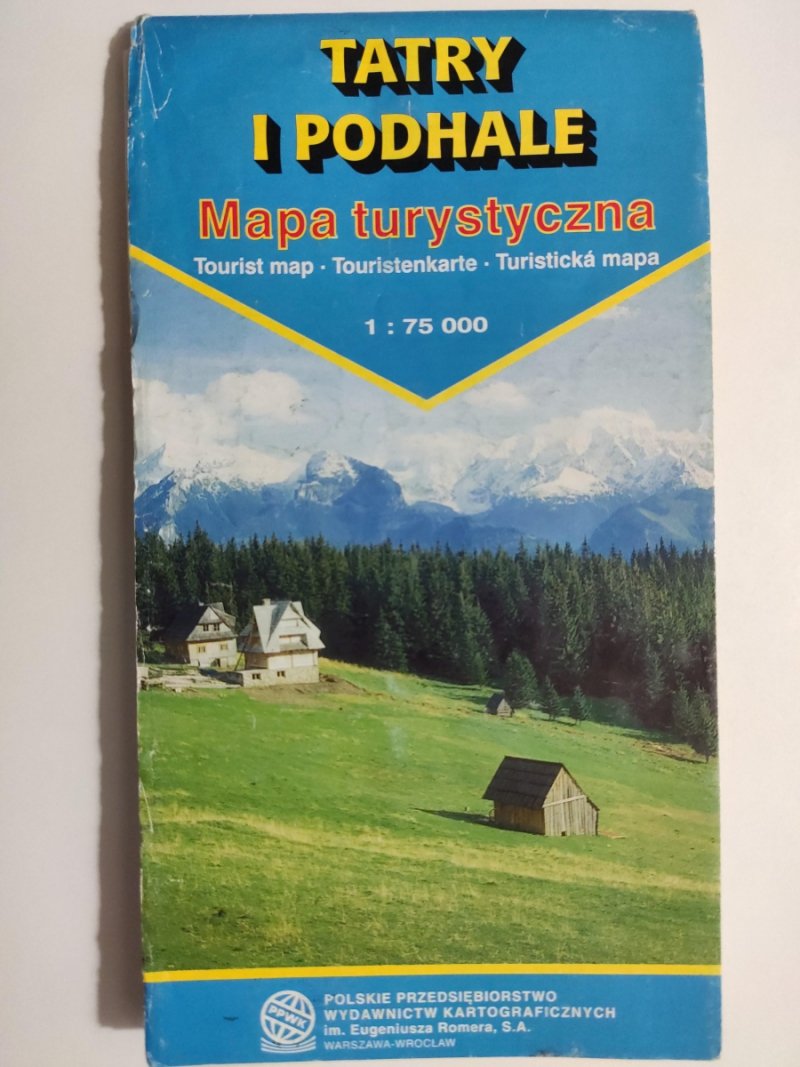 TATRY I PODHALE MAPA TURYSTYCZNA 1 :75000