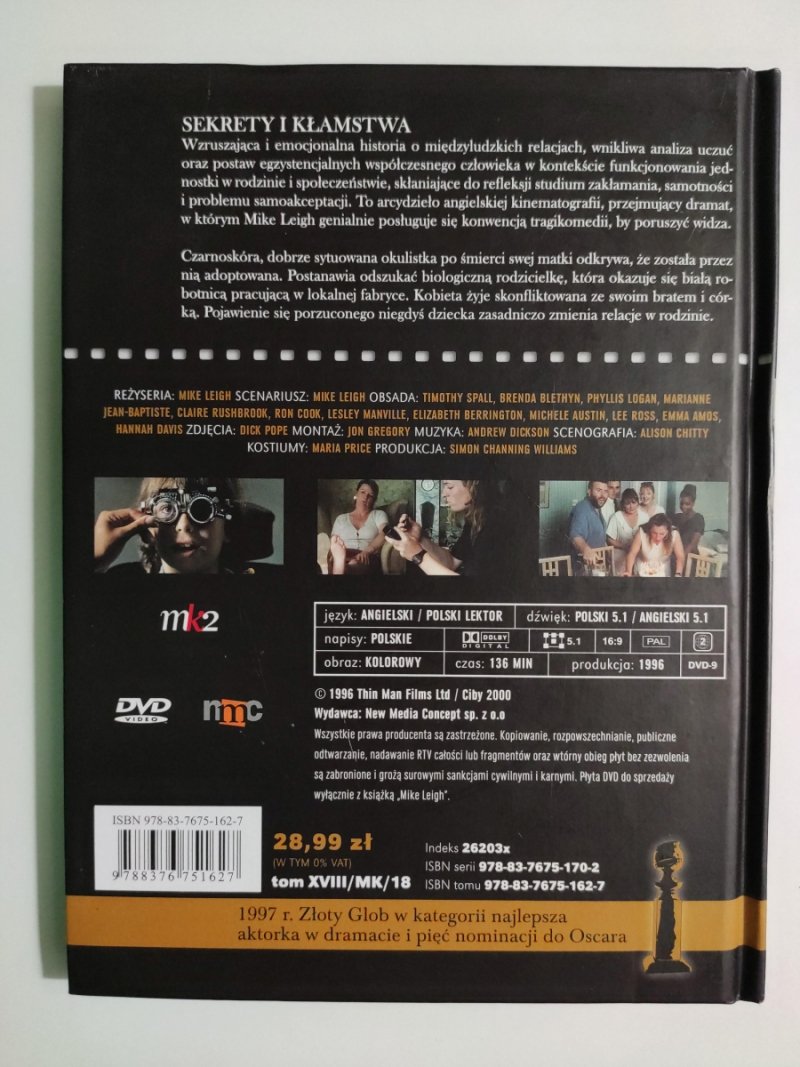 DVD. SEKRETY I KŁAMSTWA
