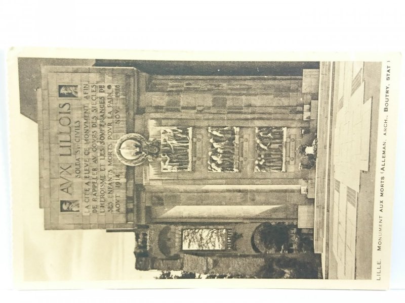LILLE. MONUMENT AUX MORTS ALLEMAN. ARCH.. BOUTRY